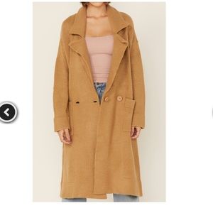 Show Me Your Mumu Women's Camel Melrose Sweater Knit Jacket